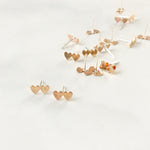 heart stud earrings