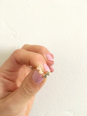 gold heart earrings posts