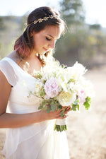 gold wedding leaf crown