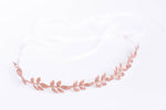 rose gold leaf crown