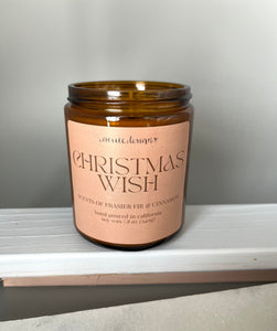 Christmas Wish Candle -  Scented Holiday Candle, Scents of frasier fir and cinamon