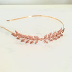 rose gold leaf headband