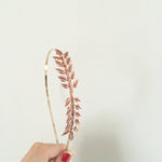 rose gold wedding hair piece