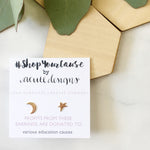 star moon earrings