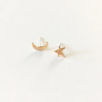 minimal gold stud earrings