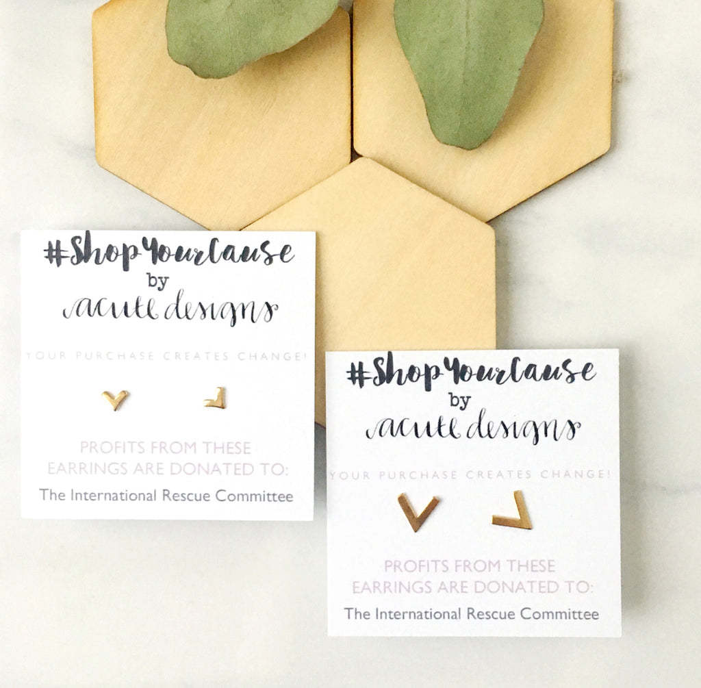 arrow studs, minimal gold earrings