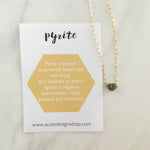 pyrite healing crystal necklace