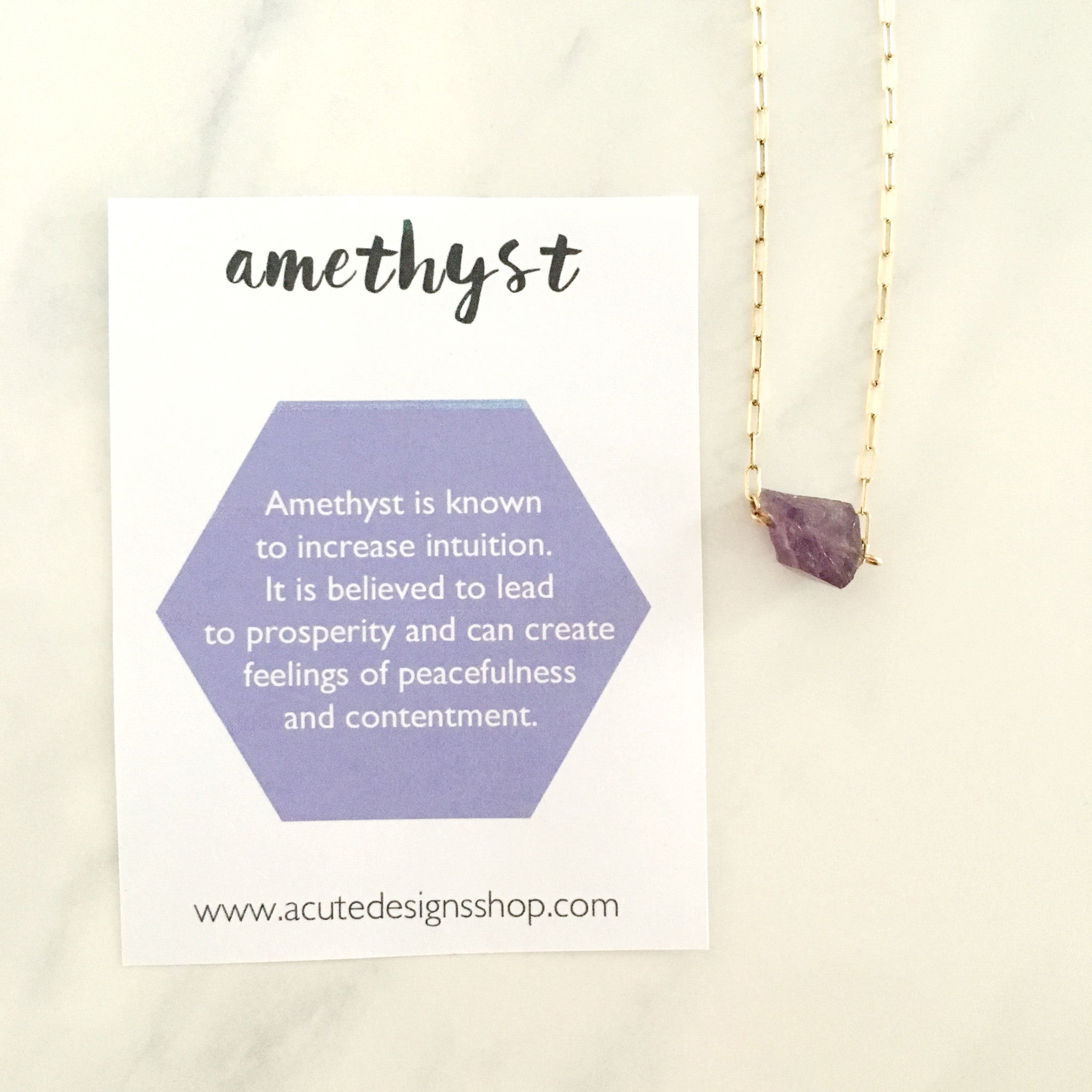 amethyst healing necklace