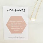 healing crystal necklace rose quartz
