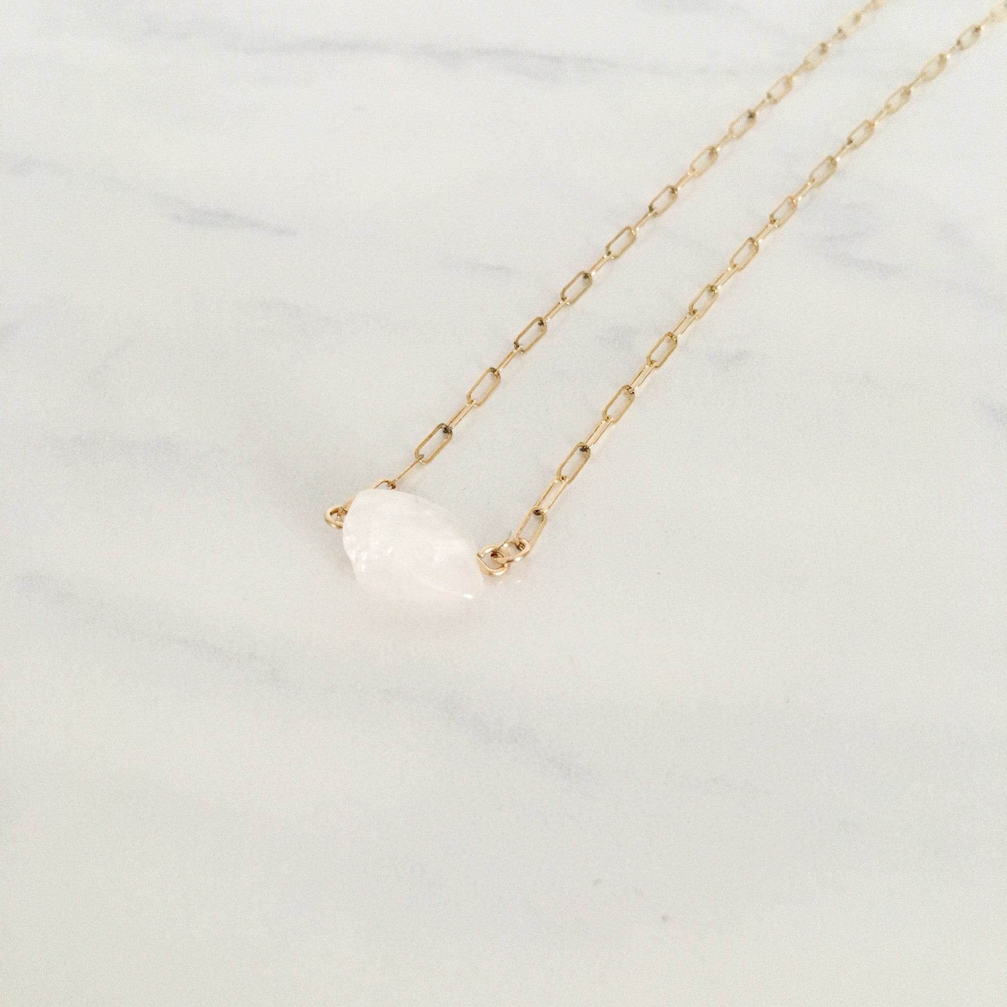 rose quartz healing gemstone necklace
