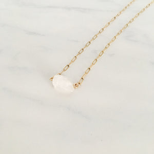 rose quartz healing gemstone necklace