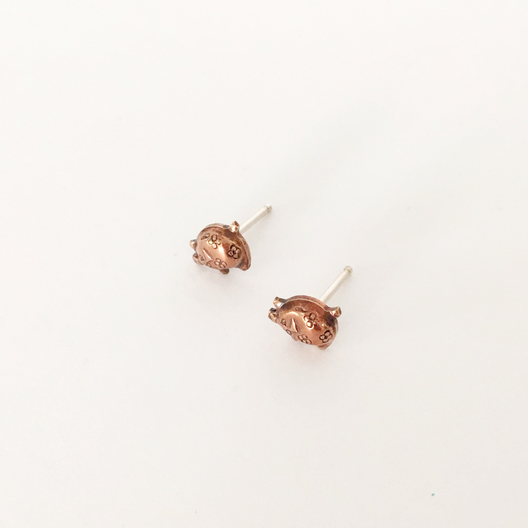 pig post earrings