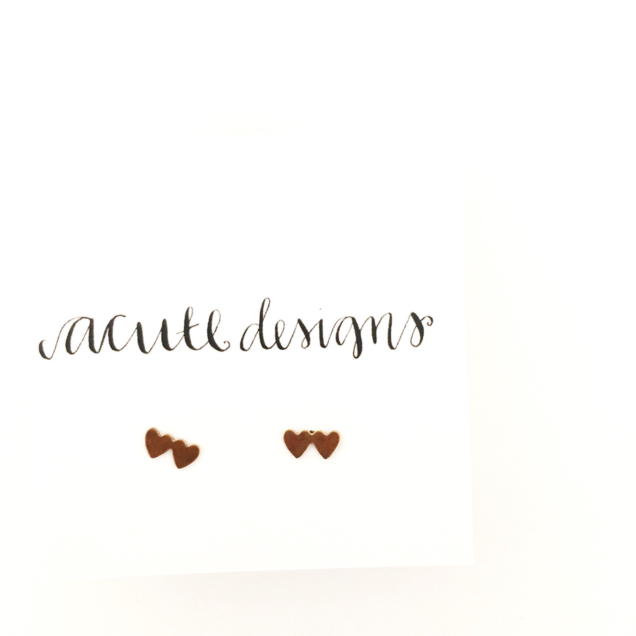 heart stud earrings