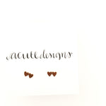 heart stud earrings