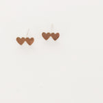 gold heart earring posts