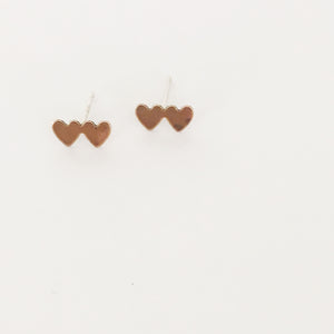 gold heart earring posts