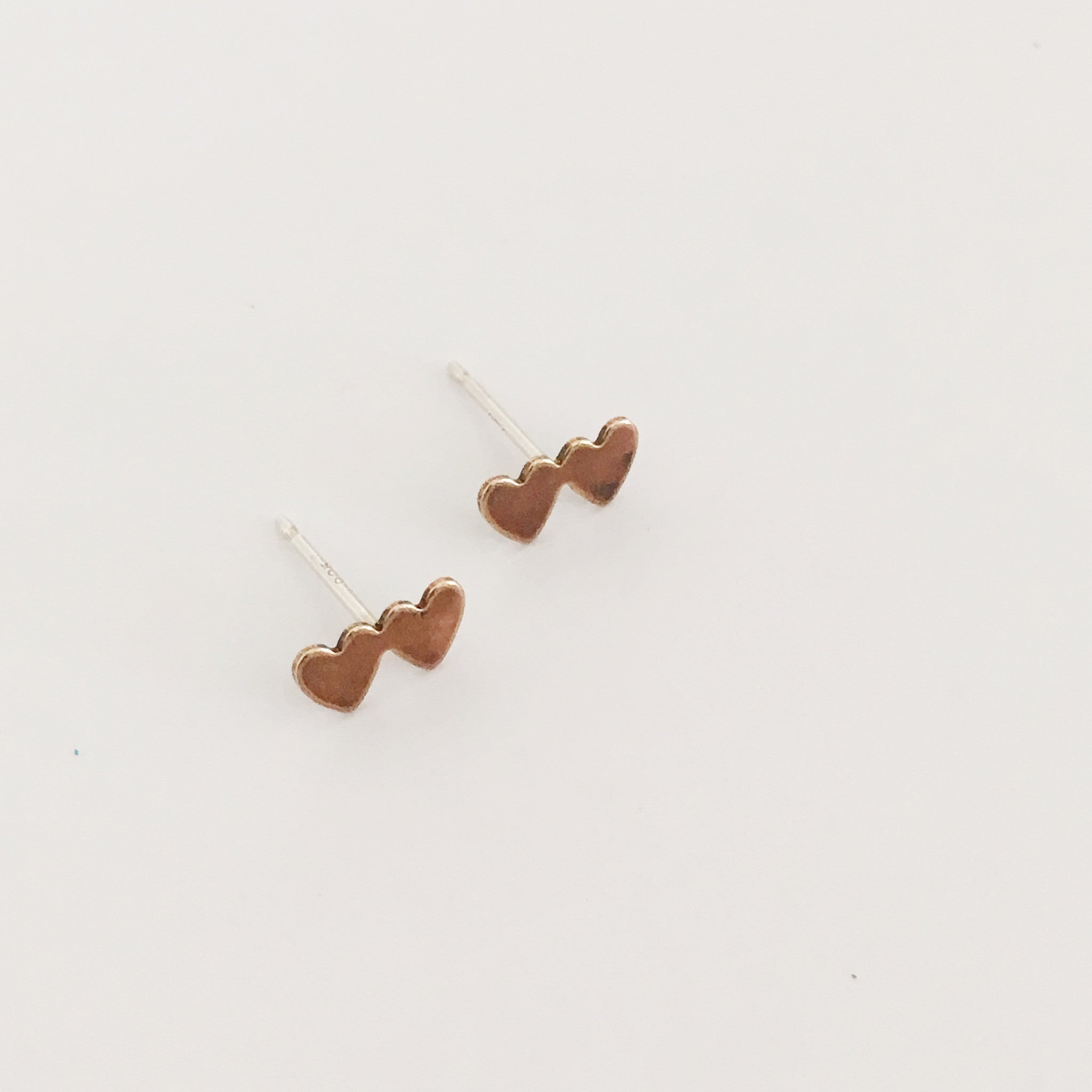 heart stud earrings
