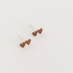 heart stud earrings