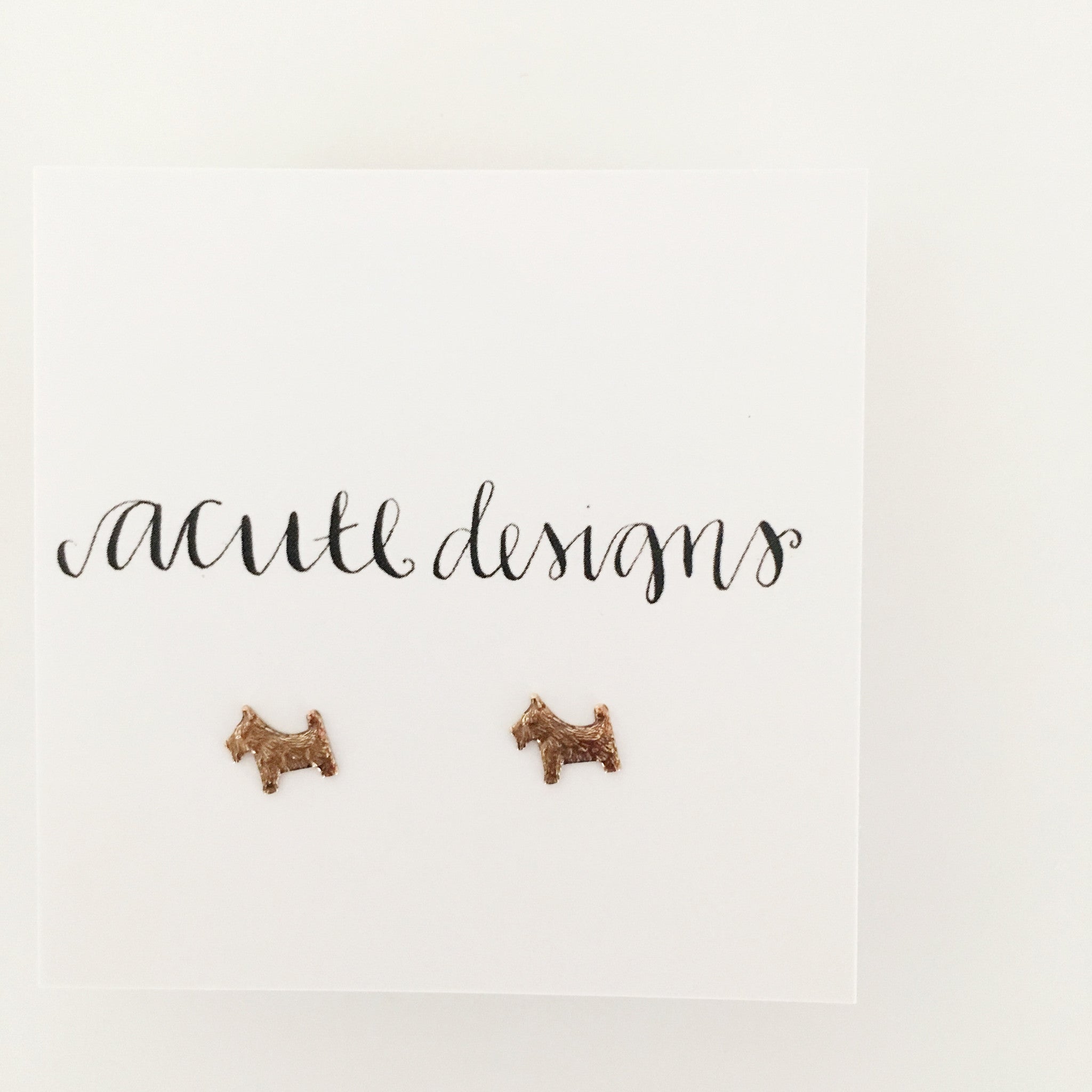 scottie dog stud earrings