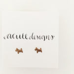 scottie dog stud earrings