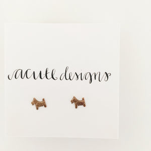 scottie dog stud earrings