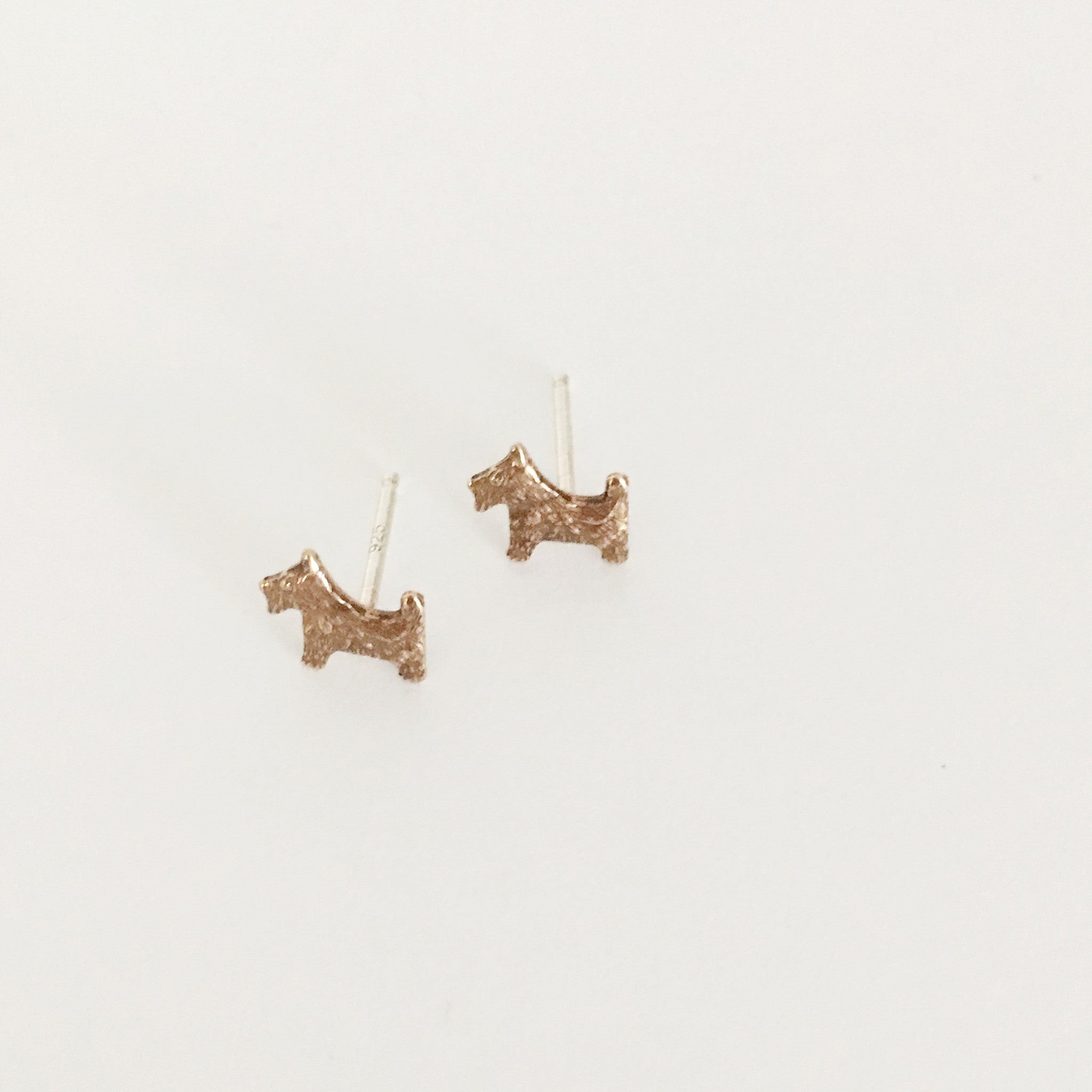 scottie dog stud earrings