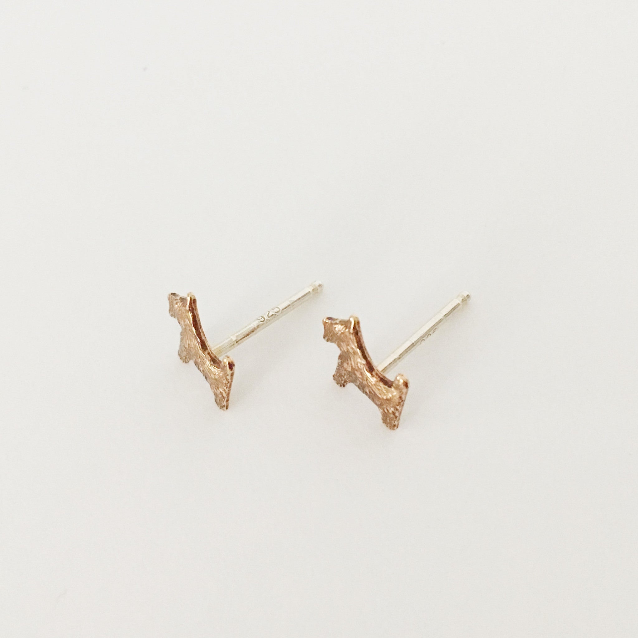 scottie dog stud earrings