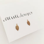 leaf earring studs