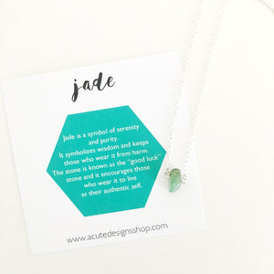 jade healing gemstone necklace