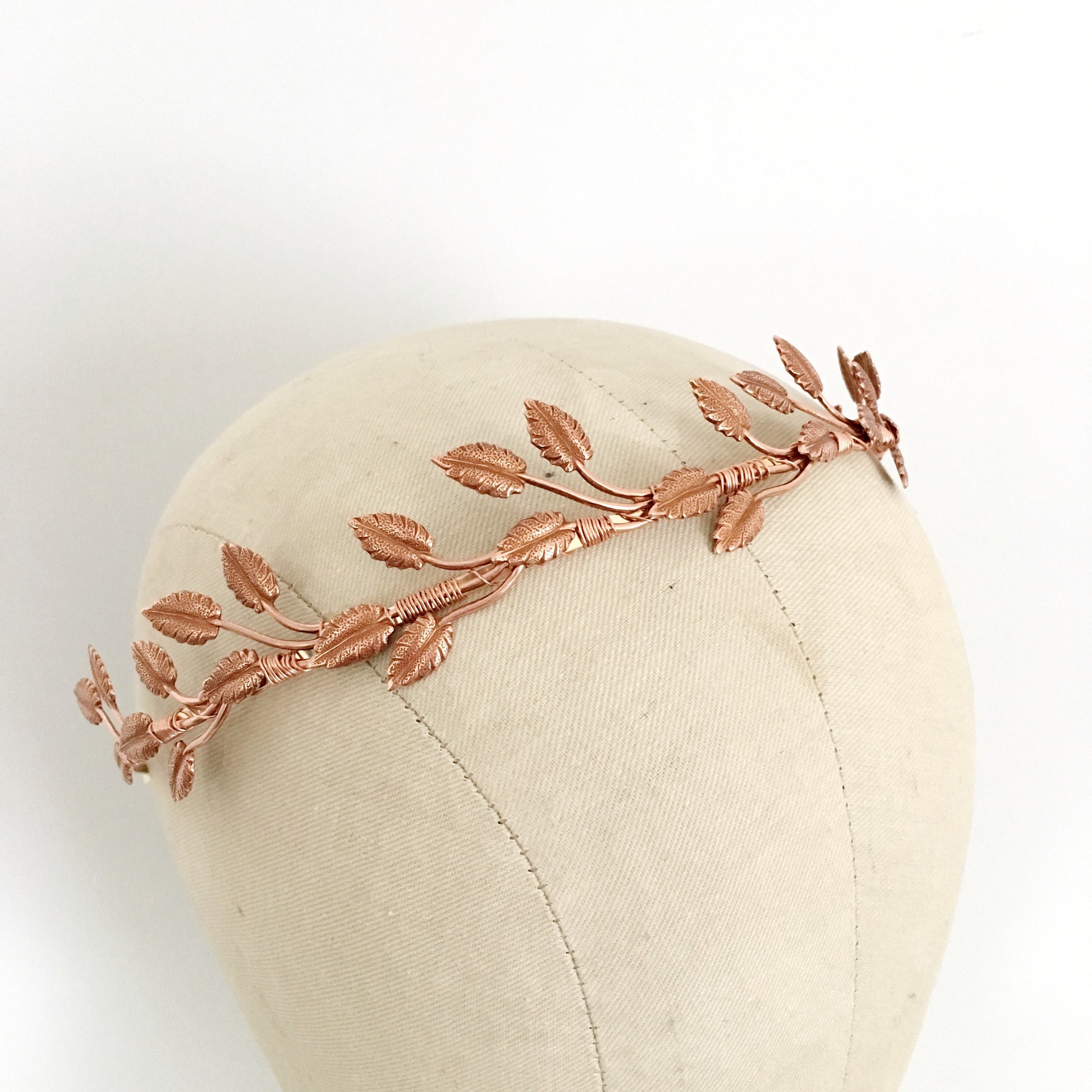 rose gold wedding hair piece