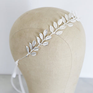 silver wedding crown