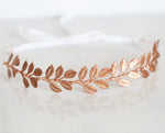 rose gold leaf crown