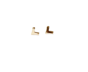 minimal gold stud earrings