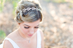 silver bridal headband crown 