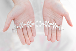 silver bridal headband crown 