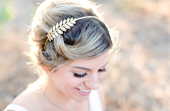 gold laurel leaf headband