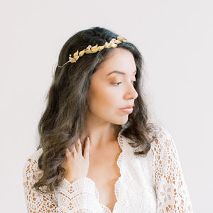 Gold Leaf Vine and Swarovski Crown