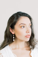 Triple Stone Swarovski Drop Earrings