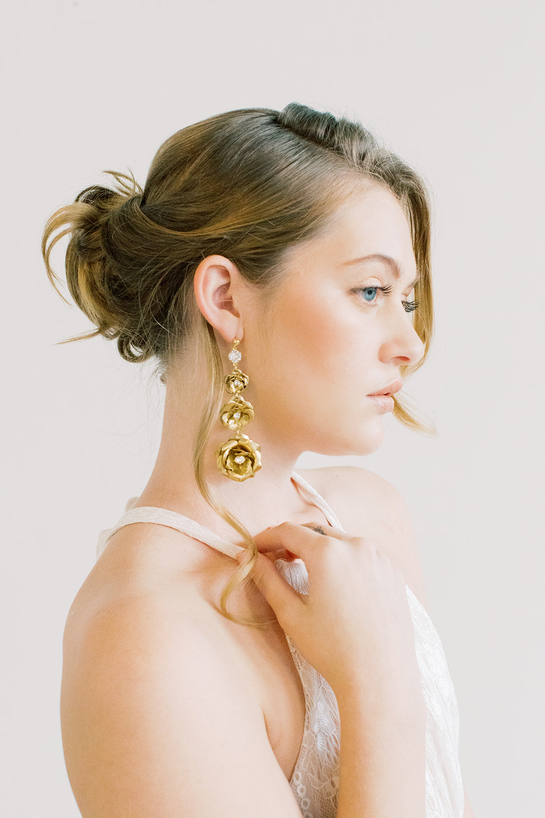 Triple Rose Statement Earrings