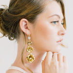 Triple Rose Statement Earrings