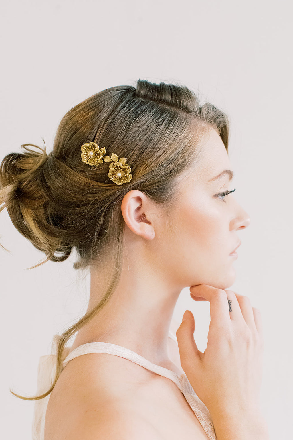 Poppy Bloom Mini Combs - Hair clip, Flower headpiece, bridal, comb, hairpin, back comb