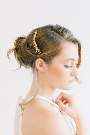 Delicate Blossoms Bridal Comb - Boho Bridal Comb, Wedding hair piece