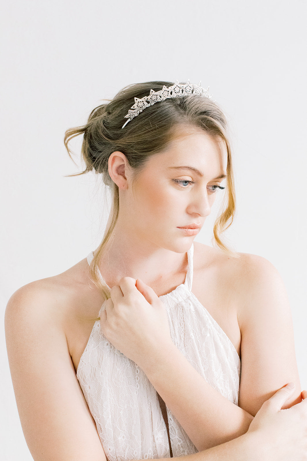 Starry Night Crown - Silver Headband, Celestial, Bridal, Head Piece, Hair Accessories