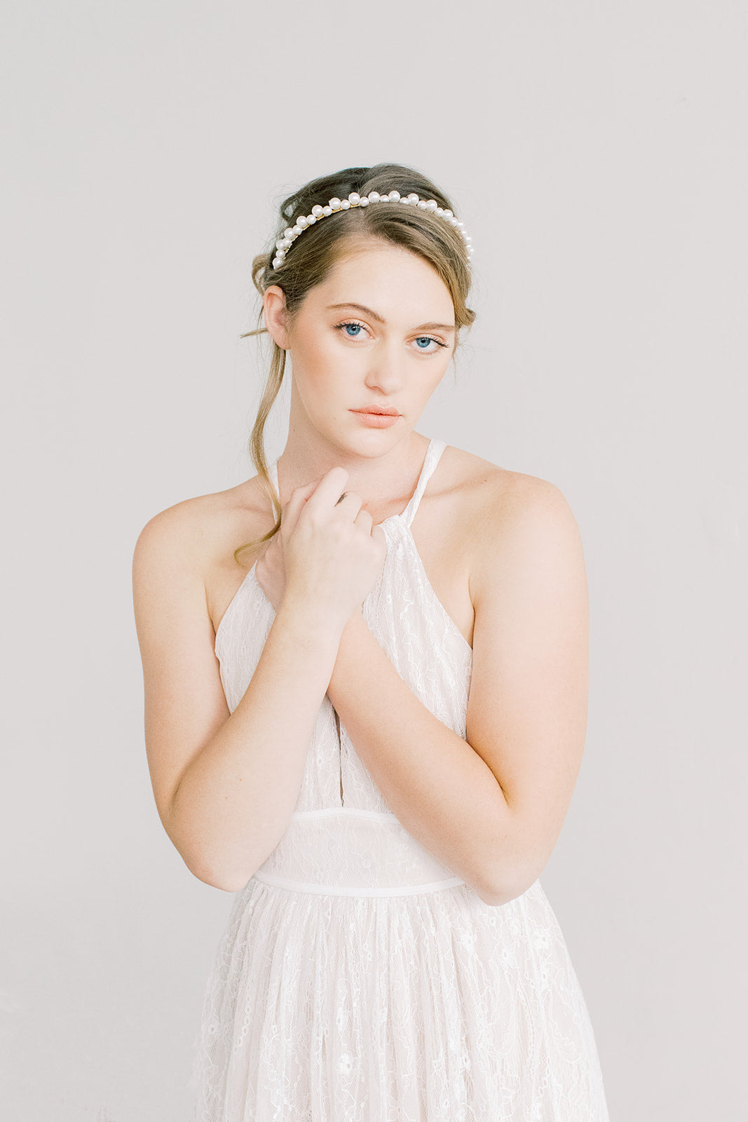Simple Swarovski Pearl Headband - Hairpiece, Bridal, Head Piece, Hair Accessories, Pearls