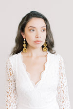 Triple Rose Statement Earrings