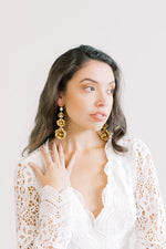 Triple Rose Statement Earrings