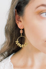 Amethyst and Floral Cluster Vine Statement Earrings