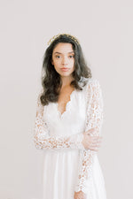 Queen Anne's Lace Crown - Gold Headband, Flower Crown, Bridal, Head Piece, Hair Accessories