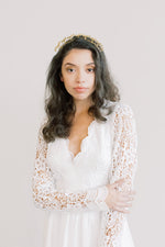 Queen Anne's Lace Crown - Gold Headband, Flower Crown, Bridal, Head Piece, Hair Accessories