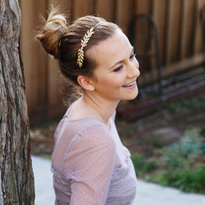 gold leaf headband